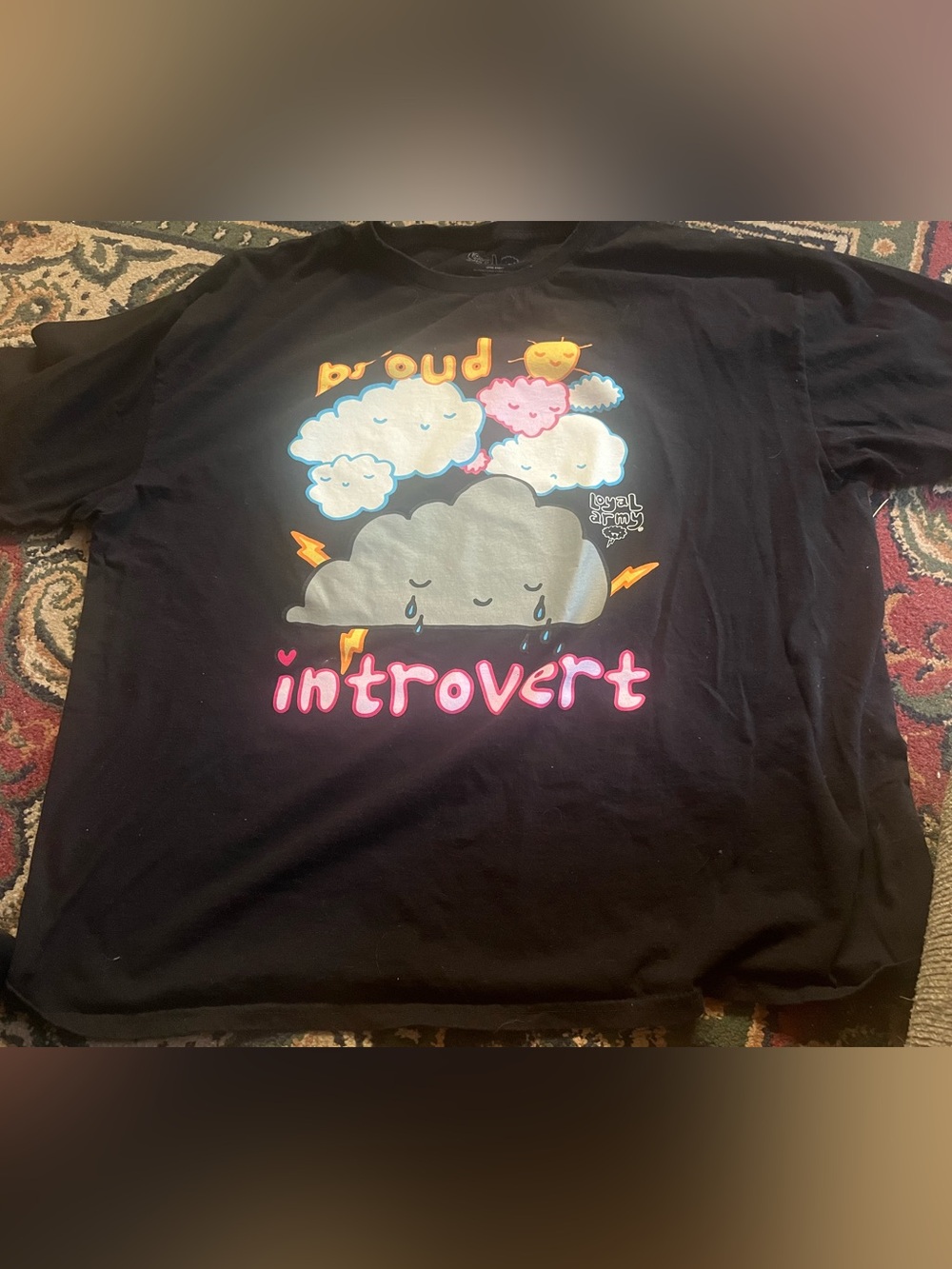 Proud Introvert Graphic Tee - Black